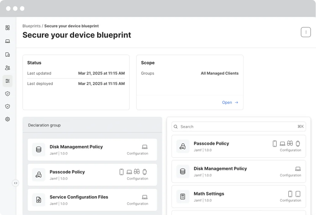 Jamf Pro device management capabilities