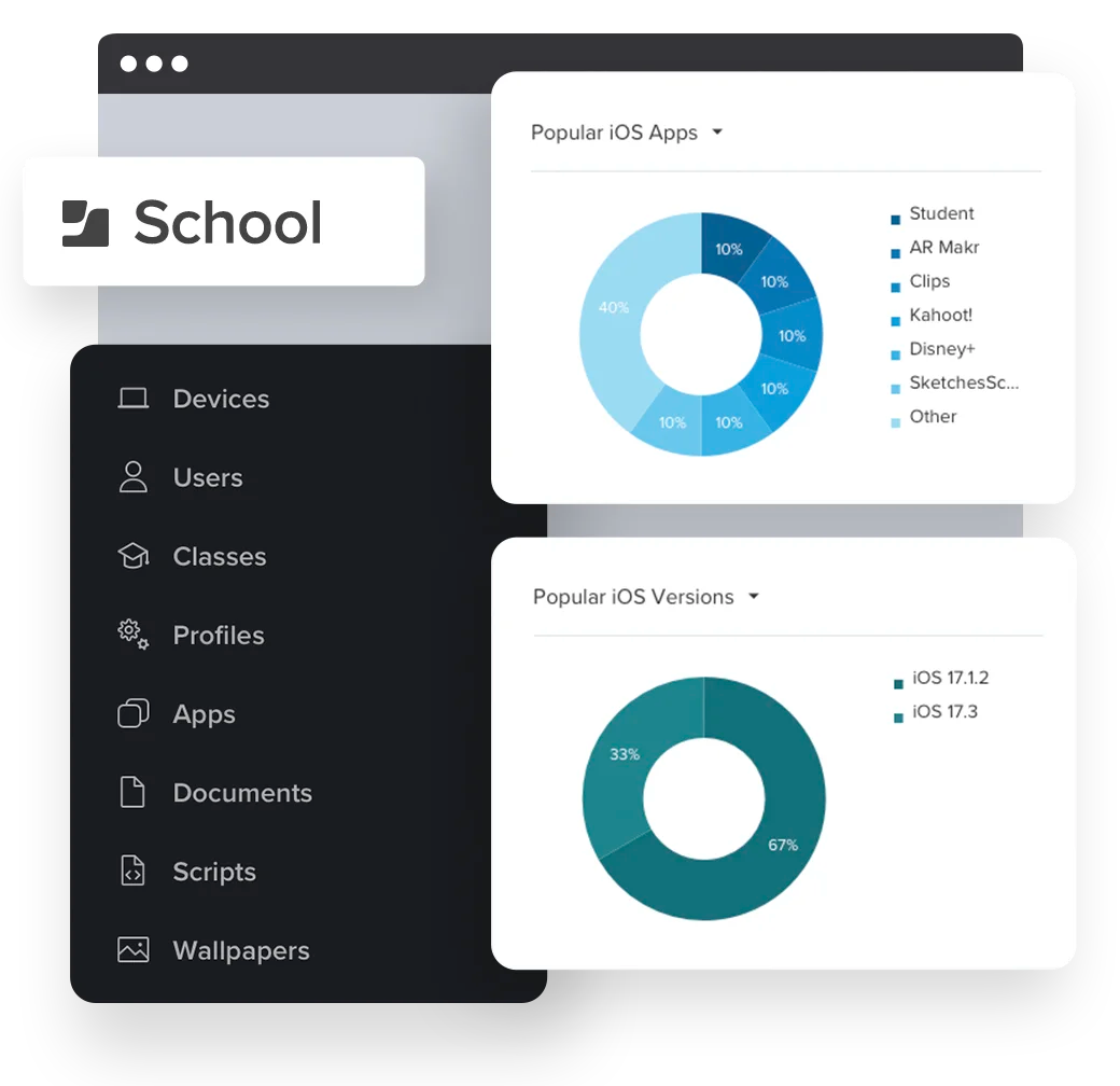 Jamf School app and OS management