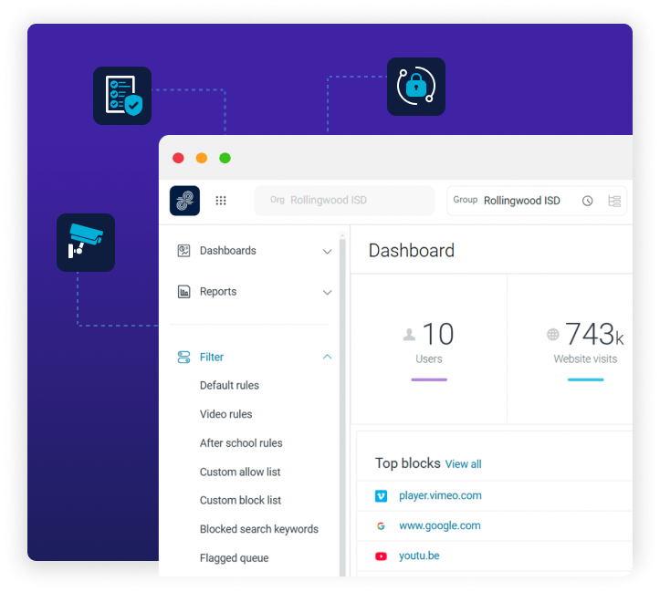Lightspeed Filter product interface